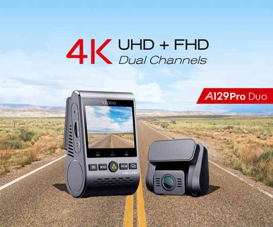 The Entry 4K VIOFO Dashcam, the A129 Pro Duo 4K UHD+FHD