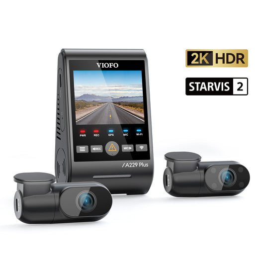 VIOFO A229 PLUS 3-Channel Series. The World Best 3-Channel Dashcam in History.