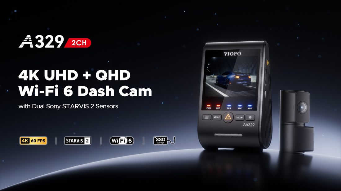 VIOFO A329 4K with 60FPS and Wi-Fi 6 Technology