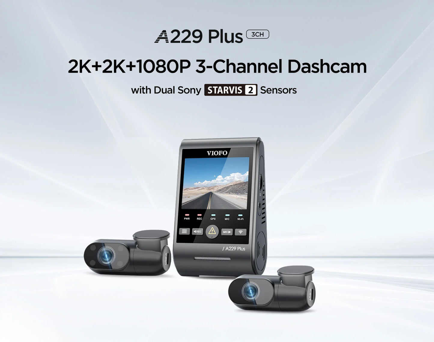VIOFO A229 Plus 2K QHD 3-Channel Dash Cam