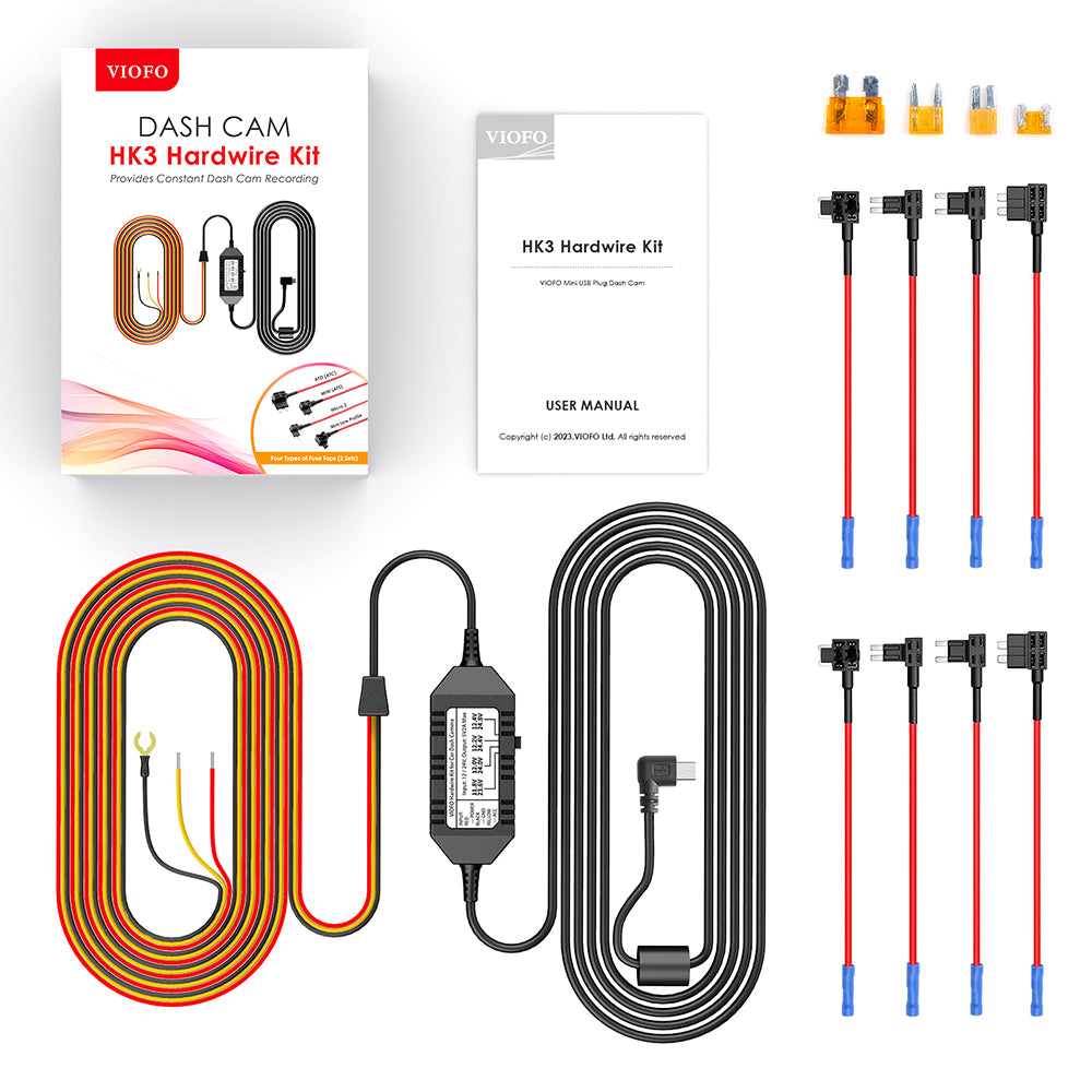 Dashcam HK3 Hardwire Parking Mode Power Cable Kit (Fits: Viofo)