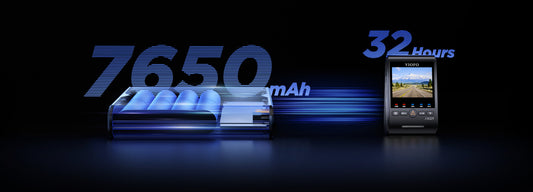 VIOFO BP100 7650mAh High Capacity Dash Cam Battery Pack for Parking Mode Protection, External Power Bank with Fast Charging, Built-in Bluetooth for Real-Time Battery Status