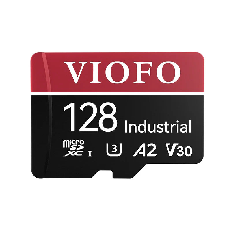 VIOFO 128GB Industrial Grade microSD Card U3 A2 V30 High Speed Memory Card with Adapter Support Ultra HD 4K Video Recording