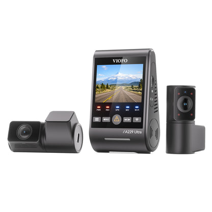 [Installed] VIOFO A229 Ultra Dual 4K + Fisheye Interior IR-Camera 3CH HK4 128GB Package