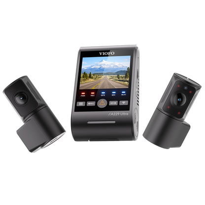 [Installed] VIOFO A229 Ultra Dual 4K + Fisheye Interior IR-Camera 3CH HK4 128GB Package