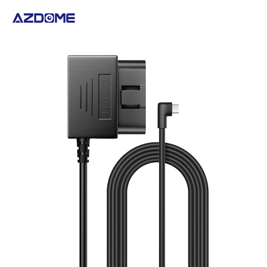 Kit de cable de alimentación para modo de estacionamiento con cableado OBD2 para cámara de salpicadero AZDOME (compatible con: Azdome)